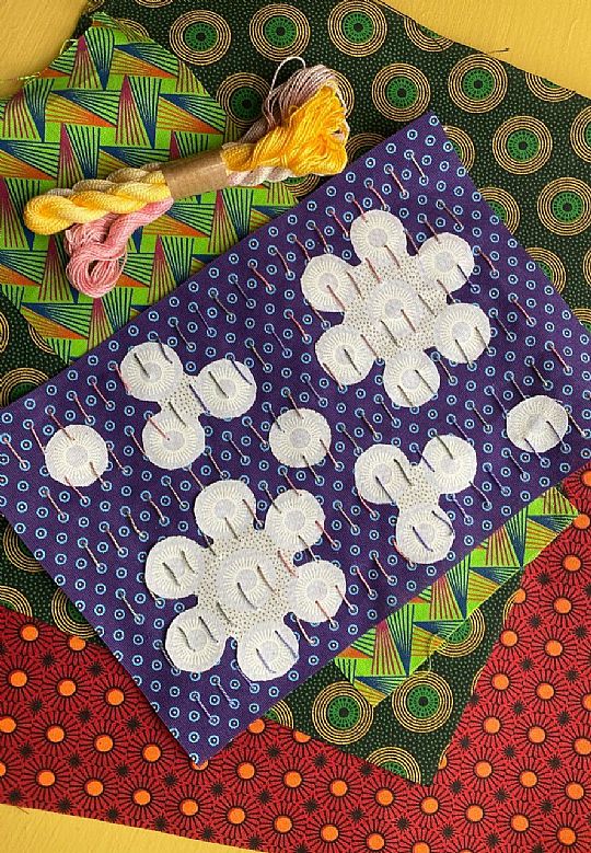 image for African Fabric Applique Patch
